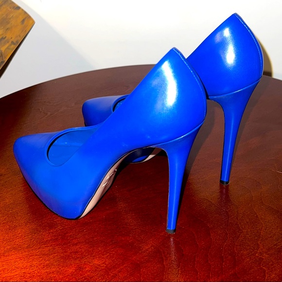 Le SILLA. Royal blue pump, soft leather. Size IT39/ US8, spike heel. - Picture 5 of 12